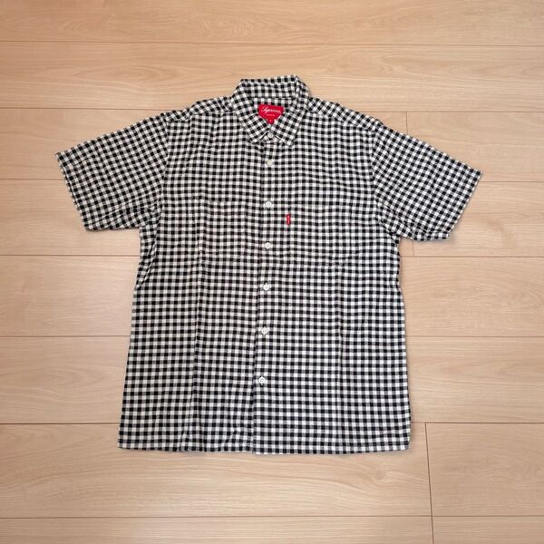 極美品 Supreme Gingham シュプリーム ギンガム チェックシャツ "ブラック" コットン100%