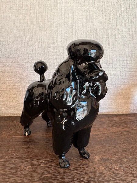 黒いプードルの置物【稀少】Beswick ベスウィック 陶人形 フィギュリン