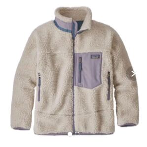 【タグ付き新品未使用】パタゴニア レトロX ジャケット クラシック フリース レディース キッズXL レア 希少 パープル 薄紫