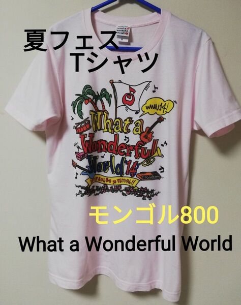 【Mサイズ】モンゴル800 夏フェスTシャツ ベビーピンク 男女兼用