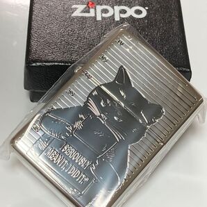 猫 犯人 シルバー ZIPPO