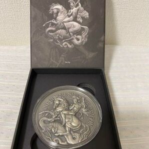 2021 チャド セントジョージ 龍退治 2oz銀/11.5oz銅 銀貨 銅貨 コイン