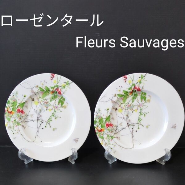 お値下げ!ローゼンタール Fleurs Sauvages 野花 プレート 2枚 19cm