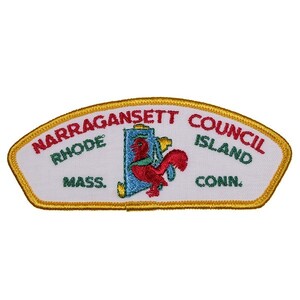 LJ21 NARRAGANSETT COUNCIL RHODE ISLAND ワッペン パッチ ロゴ エンブレム アメリカ 米国 USA 輸入雑貨 動物 アニマル 刺繍