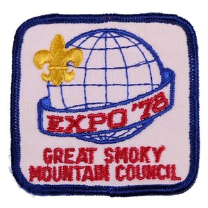 KD23 70s GREAT SMOKY MOUNTAIN COUNCIL EXPO'78 ボーイスカウト BSA ワッペン パッチ ロゴ エンブレム アメリカ 米国 USA 輸入雑貨