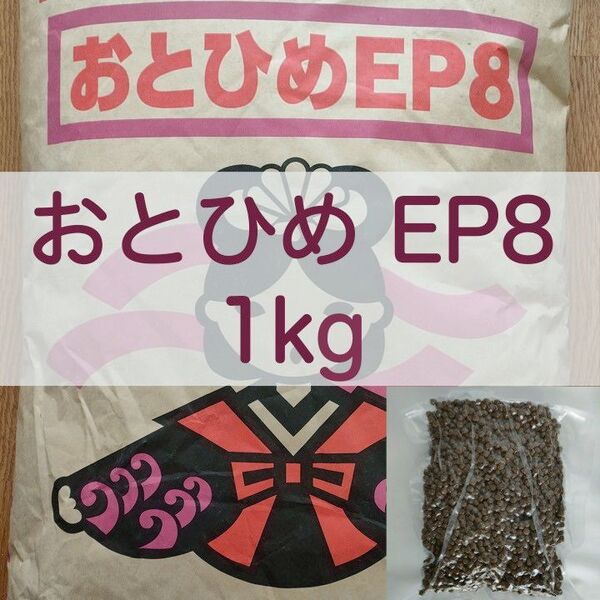 【送料無料】おとひめEP8 沈下性 1kg 真空パック エイ 錦鯉 ポリプテルス エンドリ ダトニオ キャット なまず