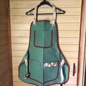 イタリア製 訳あり エプロン カフェ アウトドア キャンプ ワークエプロン 前掛け 作業 ガーデニング