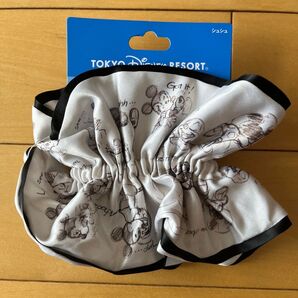 TDR ミッキー 手書き風イラストスケッチ シュシュ