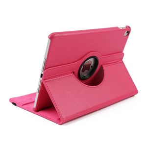 iPad mini1/2/3 回転式 レザー調 スタンドケース Fピンク
