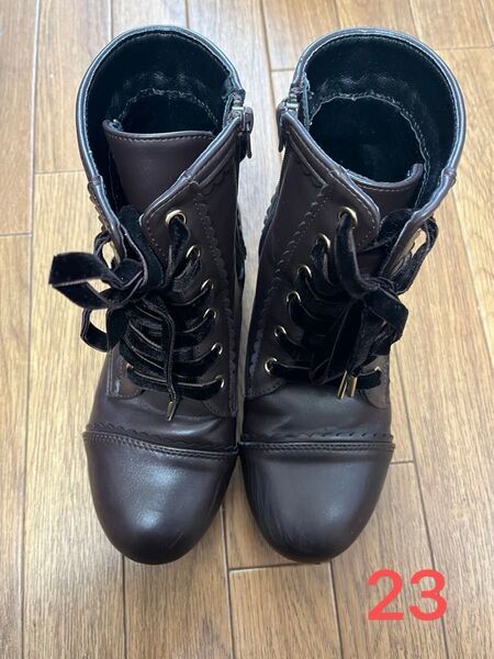 any FAM ブーツ ブラウン 23cm