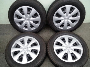 AQUAアクア VITZ 130ヴィッツ純正スチールホイール 175/65R15 スタッドレスブリヂストンブリザックレボ GZ iQ FIELDER PRIUS RACTIS BELTA