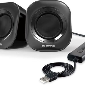 エレコム PCスピーカ- USB接続 最大出力5W コンパクト ブラック