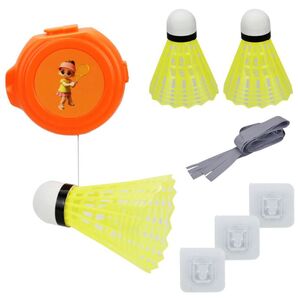 バドミントン練習セット 高さ調節 初心者 個人トレーニング サーブ 屋内/屋外 持ち運び