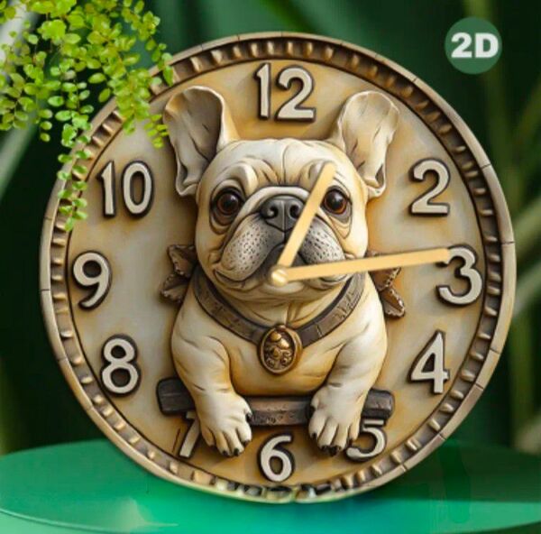 フレンチブルドッグ フレブル ペット 犬用品 時計 壁掛け時計 インテリア 装飾 可愛い プレゼント