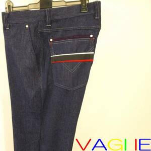 ★VAGIIE★SALE メッシュ生地のデニム風パンツ【インディコW85cm】春夏モデル 32204151 バジエ