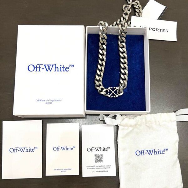 【レア品】off-white ネックレス アローチェーンネックレス シルバー ネックレス アクセサリー