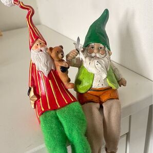 北欧 木彫り ノーム 小人 人形 置物 民芸