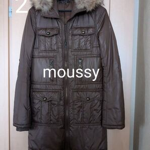 イチオシです☆【moussy】フード付きダウンジャケット ブラウン サイズ2