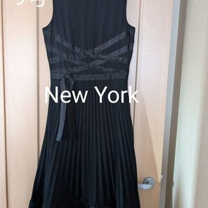 上品☆【New York】ノースリーブワンピース 9号 フォーマルドレス ブラック