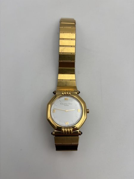 OK-311 ジャンク扱い Christian Dior クリスチャンディオール 腕時計 ウォッチ Plaque or G 10M クオーツ 63151 ゴールド 不動 動作未確認