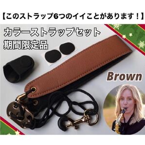 【期間限定!】(茶)新品カラーストラップセット おまけあり
