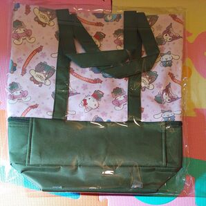 サンリオモフ耳レトロ保冷ポケットつき2段トートバッグ