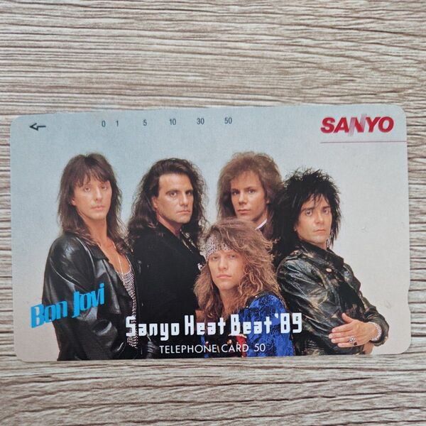 ボン・ジョヴィ未使用 テレホンカード①SANYO