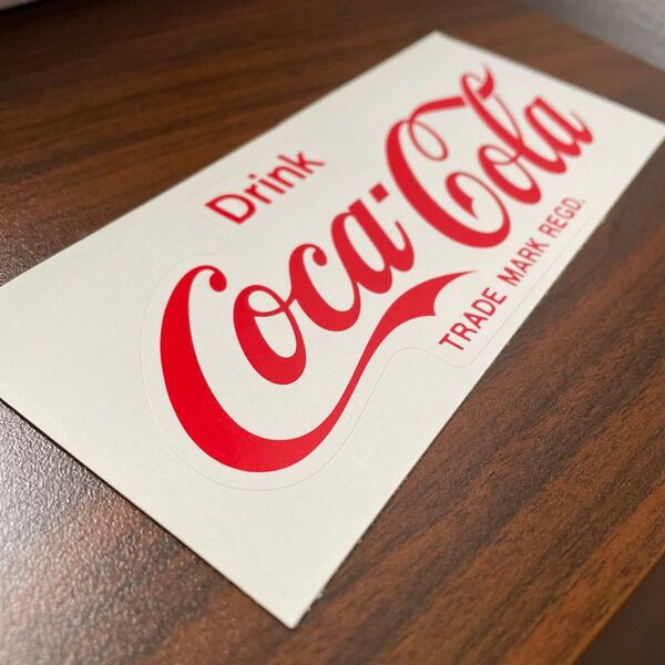 企業ステッカー コカコーラ Drinkロゴ ①size LL