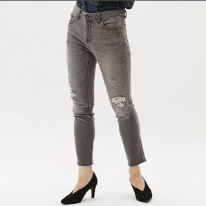 GU/ジーユー シガレットアンクルジーンズ デニムパンツ 加工デニムパンツ