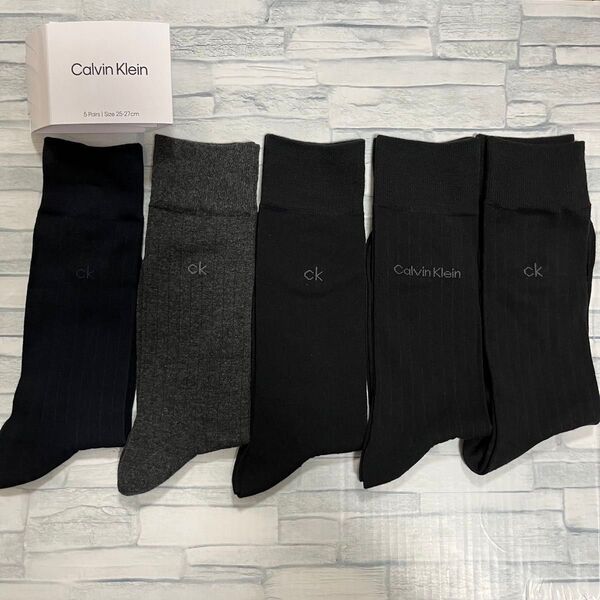 カルバンクライン メンズ ビジネスソックス 5足セット Calvin Klein 紳士 靴下