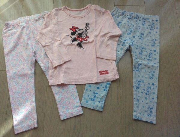 女の子 ユニクロ Tシャツ ロンT パンツ レギンス 長ズボン 90cm まとめ売り UNIQLO ディズニー ミニー