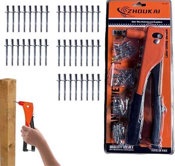 ハンドリベッター リベット40個セット DIY 作業 手動ブラインドリベット