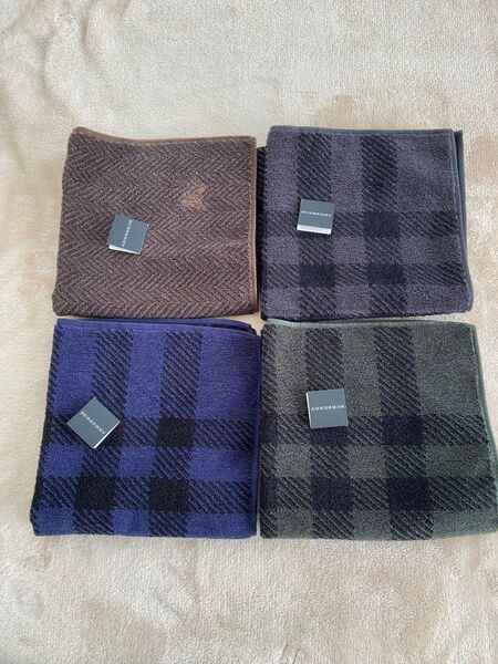 新品未使用 バーバリー BURBERRYハンドタオル4枚セット