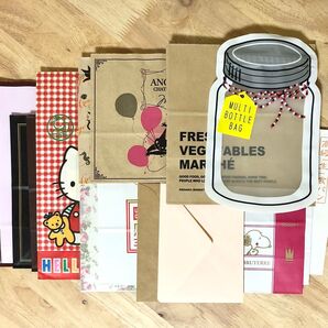 紙もの まとめ売り 紙袋 封筒 ペーパーセット ジップ袋 ハローキティ