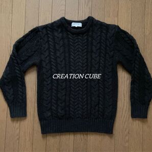 CREATION CUBE ニット ブラック M size 男女兼用