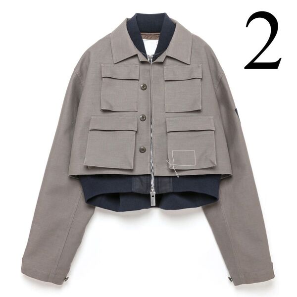 SACAI x WTAPS コットン バックサテン ナイロンツイルジャケット