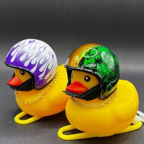 アヒル隊長 カスタムヘルメット ハンドメイド 2個セット