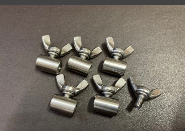4ミリワイヤ用 ステンレス製ワイヤ止め 20+蝶ネジ予備4個 くくり罠に