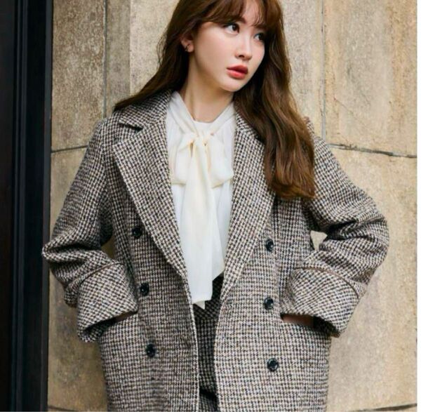 herlipto Hemingway Check Tweed Jacket