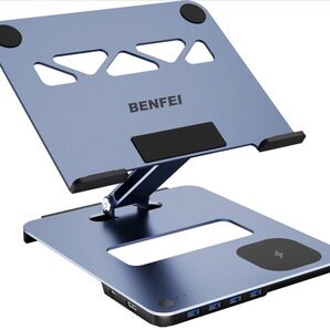 【新品】BENFEI ノートパソコンスタンド USB C 6in1 ドッキングステーション