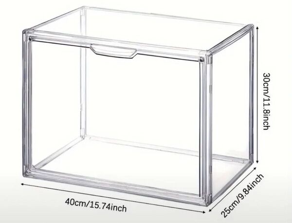 防水プラスチックディスプレイケース コレクションケース フィギュアケース シューズ収納透明ショーケースボックス