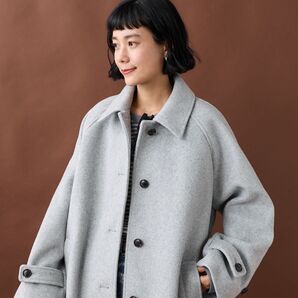 新品 フリークスストア ビーバー ステンカラーコート/ロングコート ライトグレー