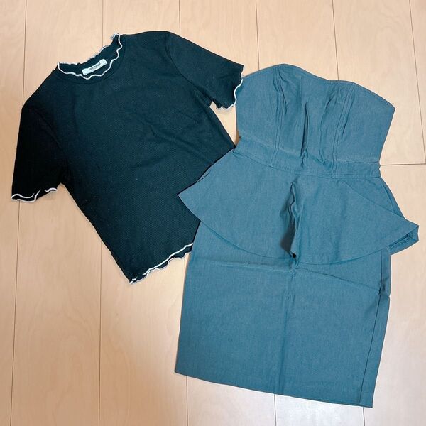 ZARA Forever21ワンピース カットソー2点セット ⑦ セットアップ