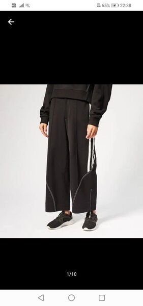 Y-3 W 3/4 STP WIDE LEG PANTS ワイドパンツ ブラック