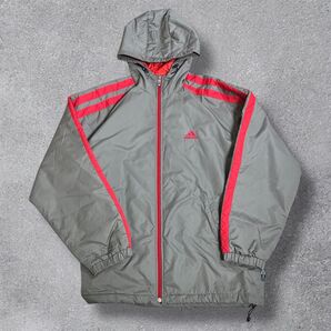 00s adidas 銀タグ ドローコード付き ナイロンジャケット