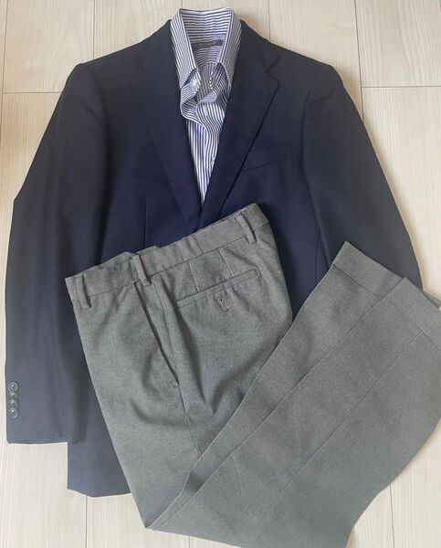 ユナイテッドアローズ グリーンレーベルリラクシング ジャケット パンツ シャツ 3点セット ジャケパン 紺ブレザー