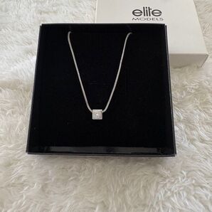 elite models ネックレス ジルコニア 一粒ネックレス ビンテージ レア