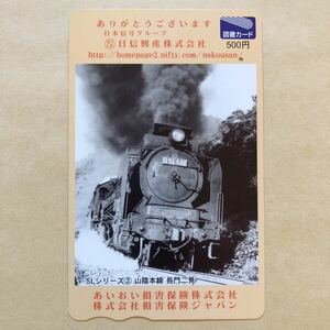【使用済】 鉄道図書カード D51 SLシリーズ 山陰本線 長門二見 日信興産