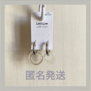 フープ サークル クリア シルバー ピアス