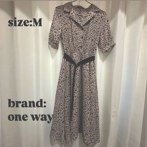 one way 花柄ワンピース